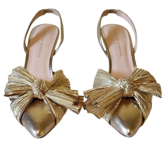 LOEFFLER RANDALL SYLVANA SLINGBACK GOLD 8 - Picture 2 of 14